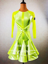 Dansi dance advanced custom children's Latin dance standard competition clothing CBDF elite group splicing Korean fingerprint points