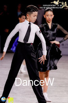 Dans Dance Advanced Custom Children's Latin Dance Standard Competition Suit Children's Latin Competition Suit CBDF Elite Group
