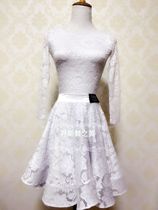 Female Childrens Relief full lace Latin dance modern dance two skirts set of three Latin modern standard competition dress
