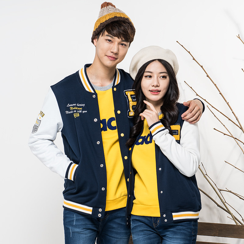 na纳迪亚宽松长袖情侣休闲外套