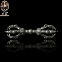 Large pure brass Daxingshan Temple opening Tang secret dharma device 15cm Dongmi Shingon Magic Pestle Antique Vajra