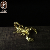 Daci pure copper keychain lost wax method precision casting brass crafts Insect pendant car keychain Copper scorpion