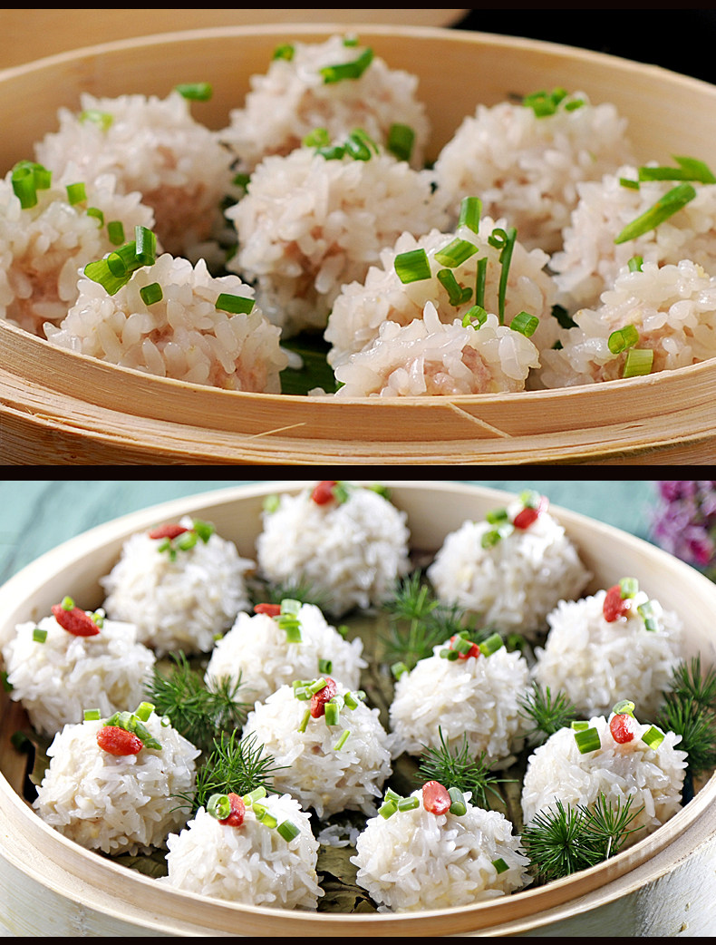 珍珠藕丸12个手工糯米猪肉丸子冷冻半成品酒店点心加热即食私房菜