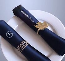 Mouth cloth scarf folding napkin restaurant restaurant folding cloth red red red navy blue Pink White