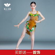 Latin dance dress female childrens new high-end net red Latin dance skirt sling tassel professional table performance competition suit
