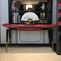 New Chinese full solid wood strips case Zen Xuan Guan Tai Imitation Ancient Bar Table Bars A Few Genguan Table End View Desk Desk Custom