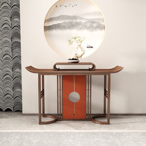 New Chinese light luxurious and luxurious table modern door hall leaning against wall bar case Zen for desk brief case Several Ukim wood Hyun Off cabinet