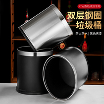 Stainless Steel Trash Can Custom LOGO Commercial Hotel Room KTV Home Double room Toilet Sitting Room Containing Bucket
