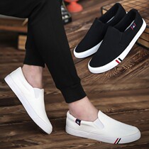 Canvas shoes lazy people cloth shoes summer Korean version mens wild personality does not tie leisure trendy shoes with men