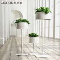 uispair Youthépe creative metal floor-type decorative green-planted flowerpots stand for the foyer of the office building