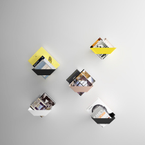 uispair Youthépe office space minimalist home decoration creative wall hanging wall-style bookshelves Magazine shelf