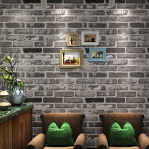 Retro PVC brick brick wallpaper 3D imitation brick hot pot barber shop clothing store engineering hotel red brick wallpaper