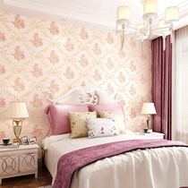 Modern simple three-dimensional non-woven self-adhesive wall paper stickers dormitory solid color warm flower wallpaper bedroom living room thickened