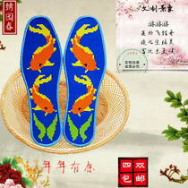 Year over year Four Double Cross embroidered pinhole precise printing without falling six layers of pure cotton cloth insole dispensing thread