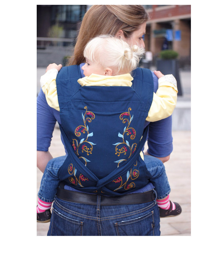 minizone四爪背带婴儿前背后背传统双肩绑带背巾老式宝宝背袋抱带