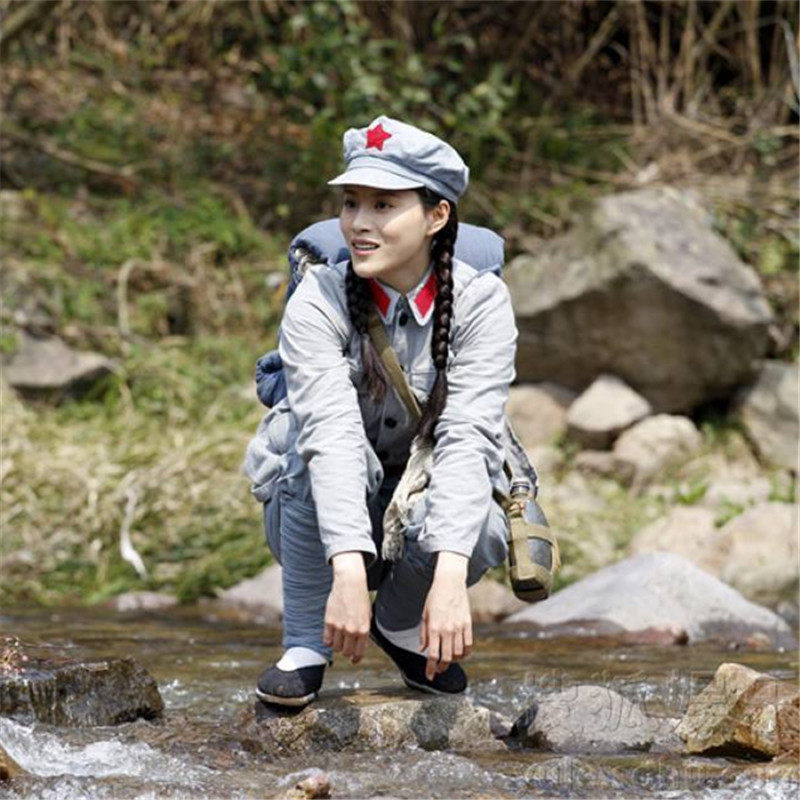 成人棉麻红军演出服新四军八路军抗战服装男女儿童小红军装影视装