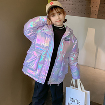 Girls Chao brand winter down jacket 2021 New Korean childrens clothing fashion white duck down jacket childrens foreign style jacket