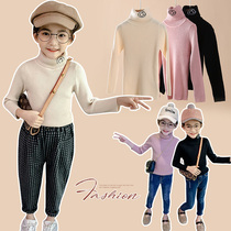 Girls style autumn winter sweater autumn 2021 new Korean style thickened children's clothing girls high neck pullover sweater