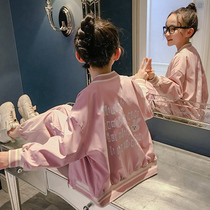 Girls foreign fashion fashion jacket set autumn 2021 New Korean Tide brand childrens baseball uniform spring and autumn two pieces