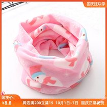 Baby bib autumn and winter thickened warm and windproof baby child neck sleeve Korean version of boys and girls plus velvet triangle scarf