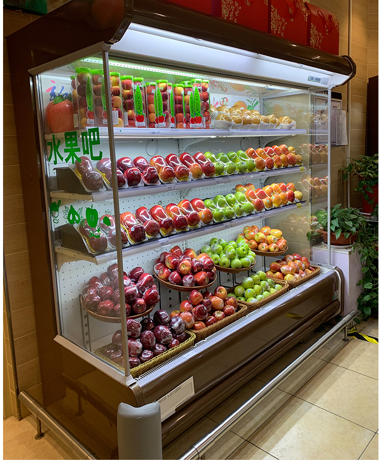 风幕柜超市水果保鲜柜冷藏展示柜商用立式点菜麻辣烫风冷冰箱冰柜