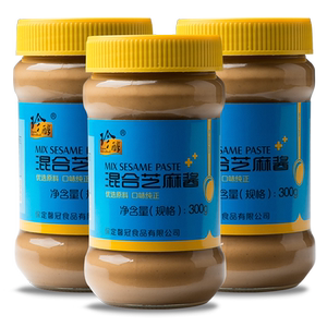 珍醇 混合芝麻酱3瓶装1.8斤 热干拌面酱火锅蘸调料麻辣烫麻酱
