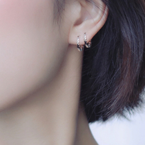 Circle S925 sterling silver Port flavor retro earrings female Korean temperament new net red earring ear buckle