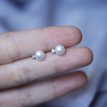 Earrings simple cold wind imitation diamond small pearl earrings 2021 new female 925 sterling silver niche earrings