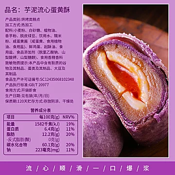 稳定签到~芋泥雪媚娘蛋黄酥6个300g[3元优惠券]-寻折猪