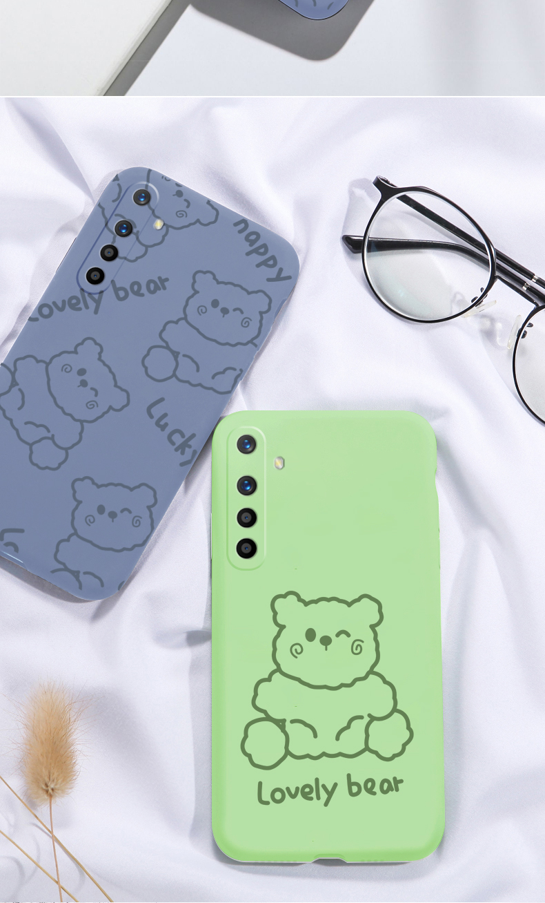 微笑熊适用于oppok5手机壳新款全包镜头保护套液态防摔硅胶软壳re