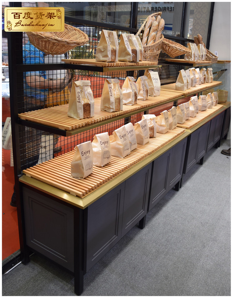 铁艺面包展示柜实木面包柜边岛柜中岛柜模型柜糕展示点柜现货销.
