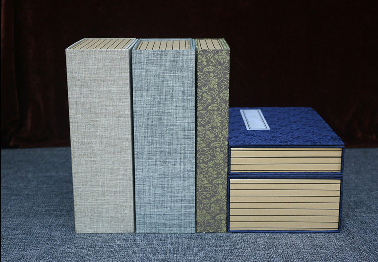 新中式复古装饰道具书软装样板间摆件书房书盒全封闭函套线装书盒