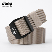 jeep Jeep ultra-thin close-fitting nylon belt Mens canvas belt Sports outdoor quick-drying pants Fabric light pants belt