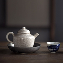 Jingdezhen Fan Shan Tang Soda glaze Jade Run small pottery pot hand-opened piece is making the pot tea teapot Kung Fu tea set