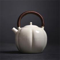 Fan Shan Tang Soda glaze melon edge white mud pottery pot cooking teapot Electric pottery stove high temperature kettle Single pot tea tea set