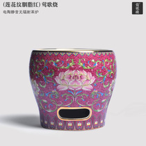 Yingge burning electric ceramic stove Household tea stove Silent tea set Iron pot Silver pot tea making enamel color ceramic stove