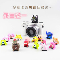 Black cat Shiba Dog One-eyed Monster Cute Cartoon Flash Hot Shoe Cover Dust for Canon Nikon Sony Fuji