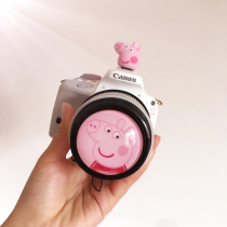 Piggy Petch Social Human Lens Cap Cute Hot Boot Lid Canon eosm50a6000200d800d80d750d