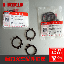 Forklift round nut stop washer 25 Front axle lock piece 55 Front wheel hub insurance piece 60 Thrust washer 65