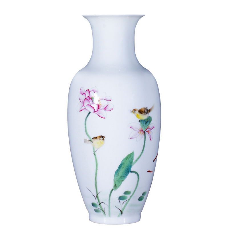 Jingdezhen ceramics new Chinese vase flower arranging home sitting room manual hand - made art crafts home furnishing articles