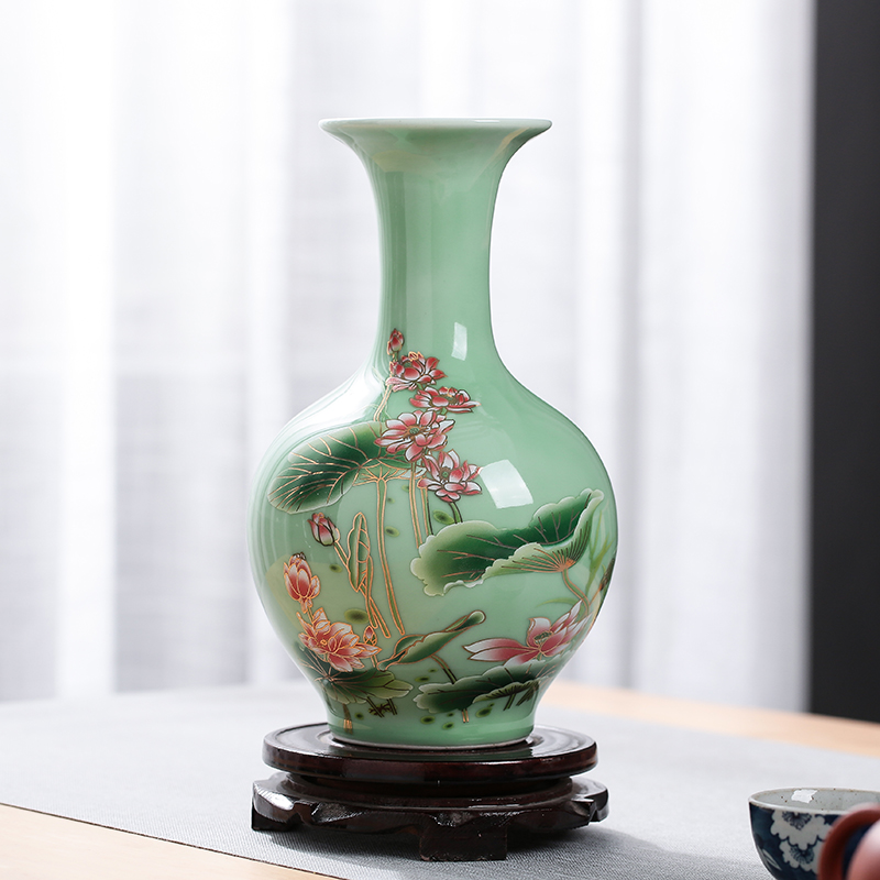 Jingdezhen ceramics vase figure in the sitting room is dried flower arranging flowers style of household act the role ofing is tasted furnishing articles manual arts and crafts