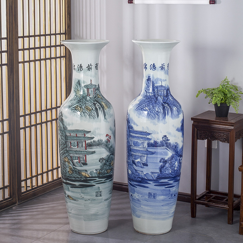 Jingdezhen ceramics manual hand - made bright future furnishing articles sitting room of large vase flower arranging hotel decoration