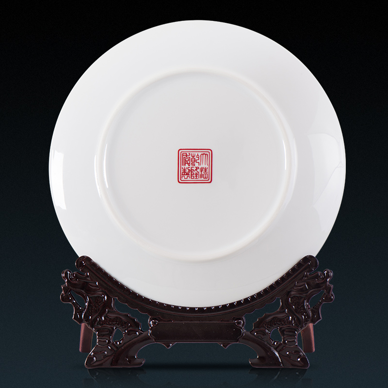 Jingdezhen ceramic decoration plate sit plate of Chinese style household act the role ofing is tasted, the sitting room TV ark, wine desktop hang dish furnishing articles