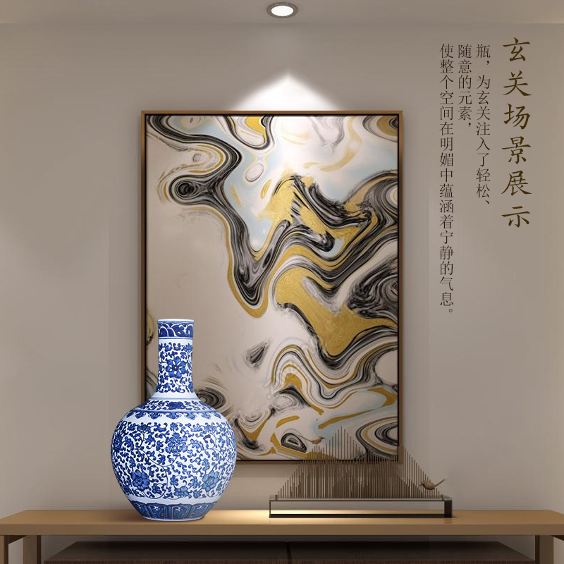 Blue and white auspicious pattern tree Chinese jingdezhen ceramics imitation the qing qianlong sitting room adornment is placed