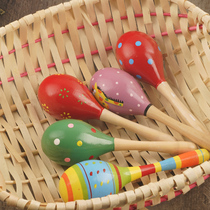 Childrens musical instrument sand hammer educational toy baby 0-6 months 6-12 months wooden hand bell toy