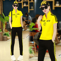 361 summer sportswear suit womens fashion brand pure cotton short-sleeved T-shirt Jordano casual wear two-piece thin section