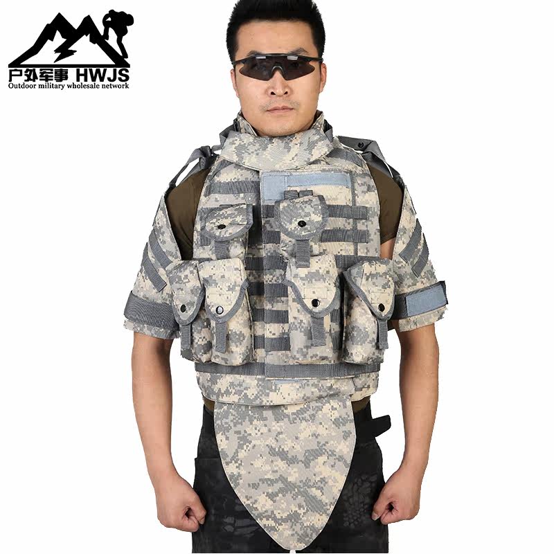美国otv战术背心12件套重型护甲cs野战防护装备cp迷彩拦截者马甲_7折