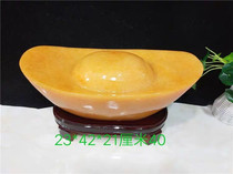 Large rice yellow jade ingot original stone Wen Ying Runze yellow wax stone Yellow Town House strange stone ornamental stone ornaments
