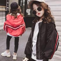 Online Red Child Clothing Girl Trendy Jacket Spring Autumn 2023 New Korean Version Foreign Air CUHK Girl Girl Jacket Baseball Suit