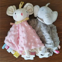 Han edition in ins baby soft bean soft towel baby rabbit rings baby sleeping toys